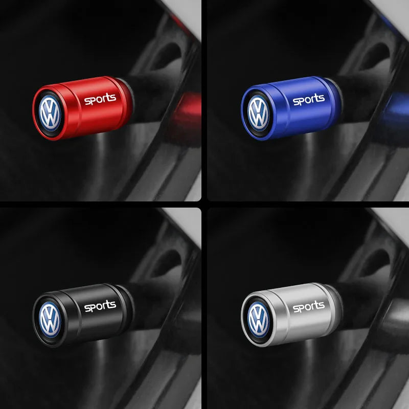 Alloy Tire Valve Caps – Dust Cover Accessories for Volkswagen Car Wheels