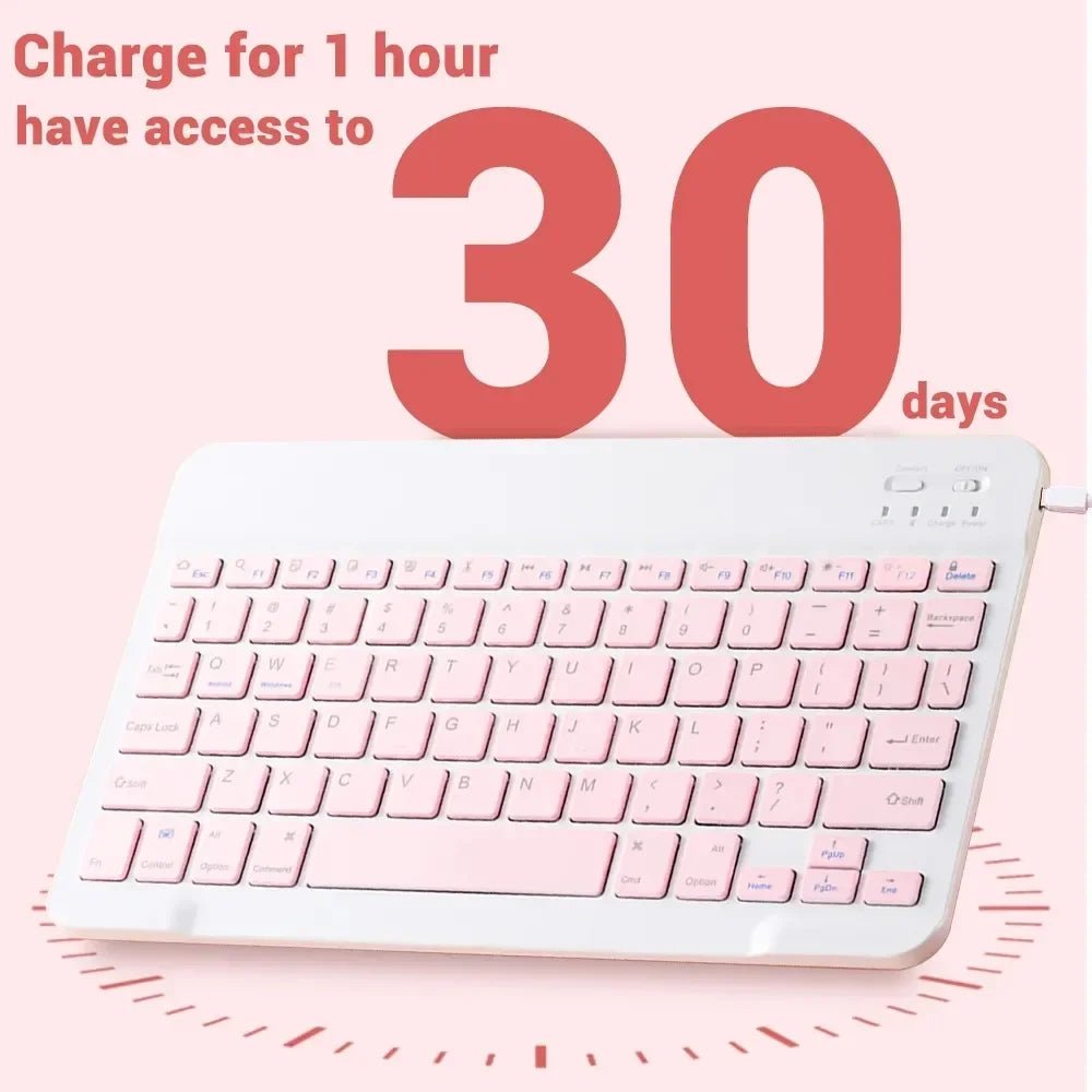 Wireless Bluetooth Keyboard and Mouse Set for iPad and Android Tablets