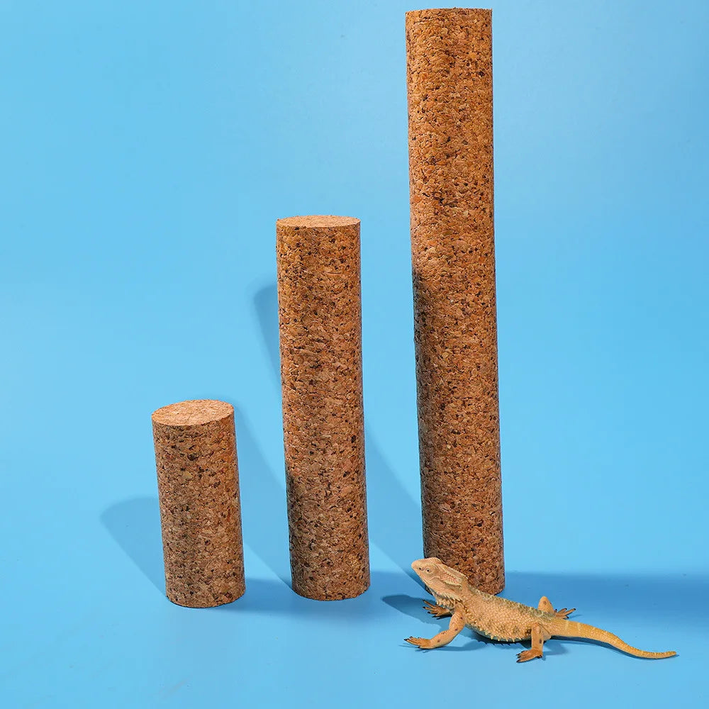 Natural Cork Climbing Pole – Eco-friendly Terrarium Stick for Reptile Pets