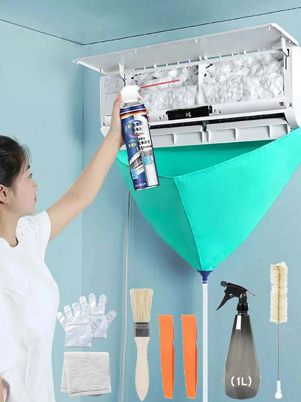 Air Conditioner Cleaning Bag Kit – Leak-Proof Drain Tool for AC Maintenance