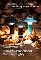 3-in-1 LED Camping Light – Multifunctional USB Rechargeable Tent Lantern