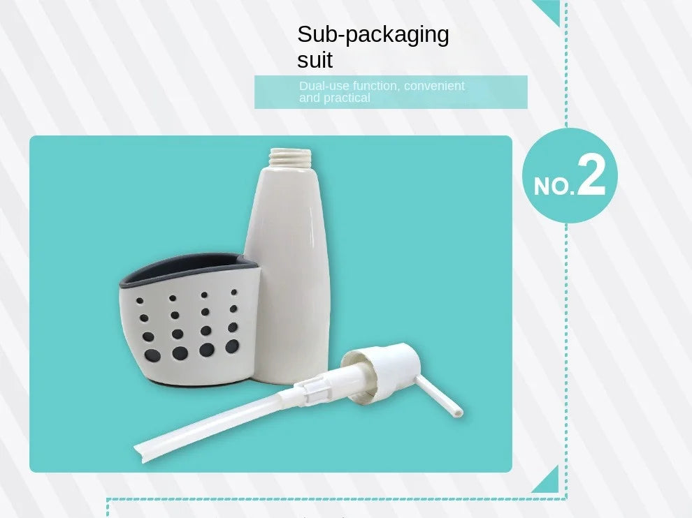Soap Dispenser with Sponge Holder – 2-in-1 Kitchen Sink Organizer for Home