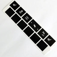 Heated Seat Button Repair Decals – Matte Black Stickers for Jeep Cherokee