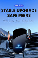 Wireless Car Charger Phone Holder – Fast Charging Mount for iPhone and Android