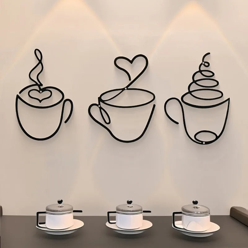 Metal Coffee Wall Art – Rustic Iron Signs for Coffee Shop Decor