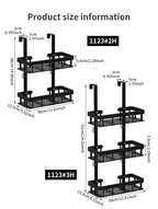 Three-Layer Wall Mounted Bathroom Rack – Shower Storage Organizer