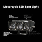 Dual Color LED Spotlights – Hi/Low Beam Fog Lamps for Motorcycles and SUVs