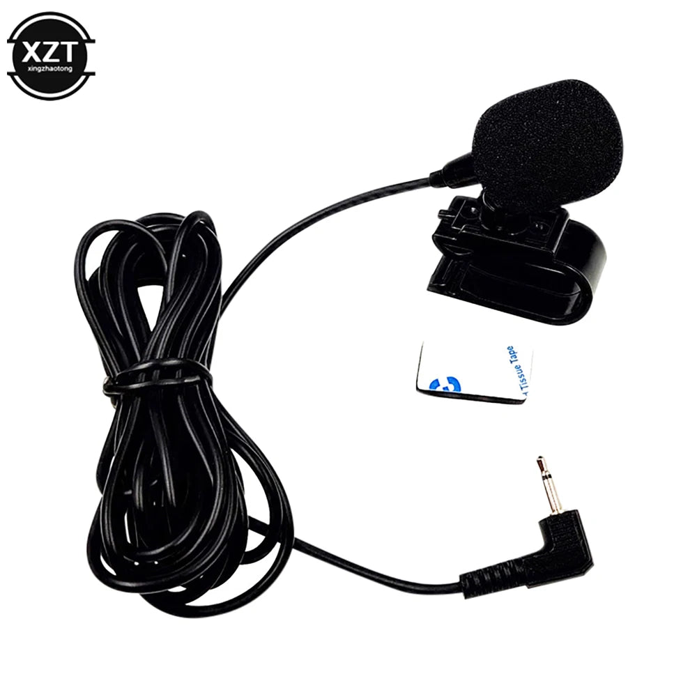 External Wired Microphone – 2.5mm/3.5mm Stereo Plug for Car Radio Hands-Free