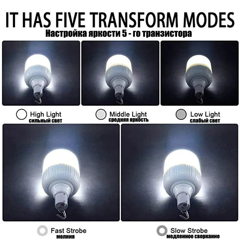 Rechargeable LED Camping Lantern – Portable Power Bank for Outdoor Tent Lighting