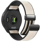 Magnetic Hybrid Watch Band – Leather and Silicone Strap for Garmin Sport