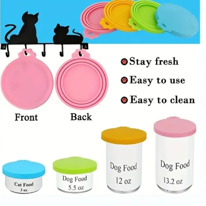 Silicone Pet Food Can Lids – Airtight Reusable Covers for Dogs and Cats