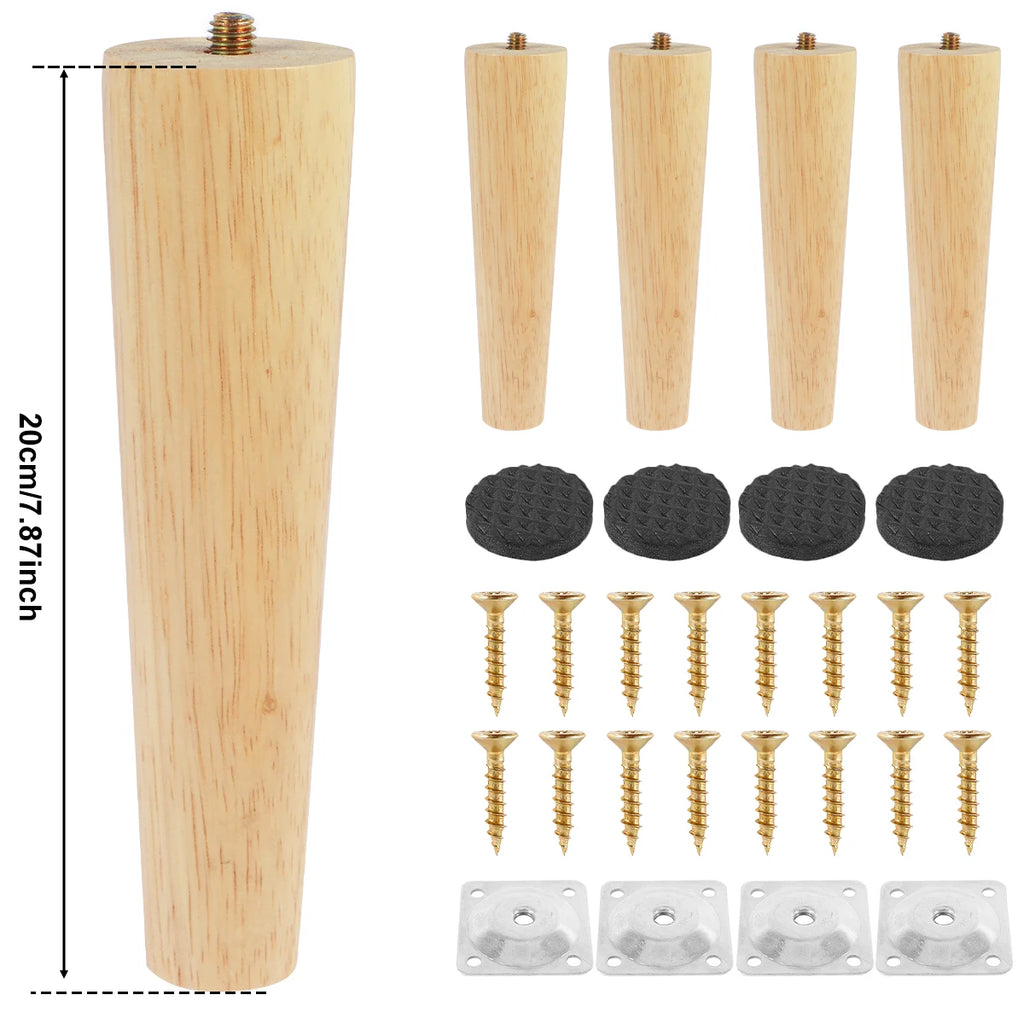Solid Wooden Furniture Legs – Replacement Feet for Tables and Chairs