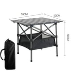 Aluminum Folding Camping Table – Lightweight Portable Desk for Picnics