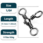 Stainless Steel 3-Way Barrel Swivels – Fishing Tackle for Saltwater Rigs