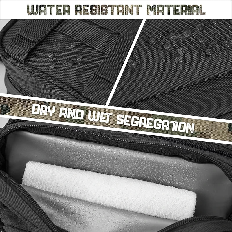 Tactical Waterproof Toiletry Bag – Molle Dopp Kit for Travel and Outdoors