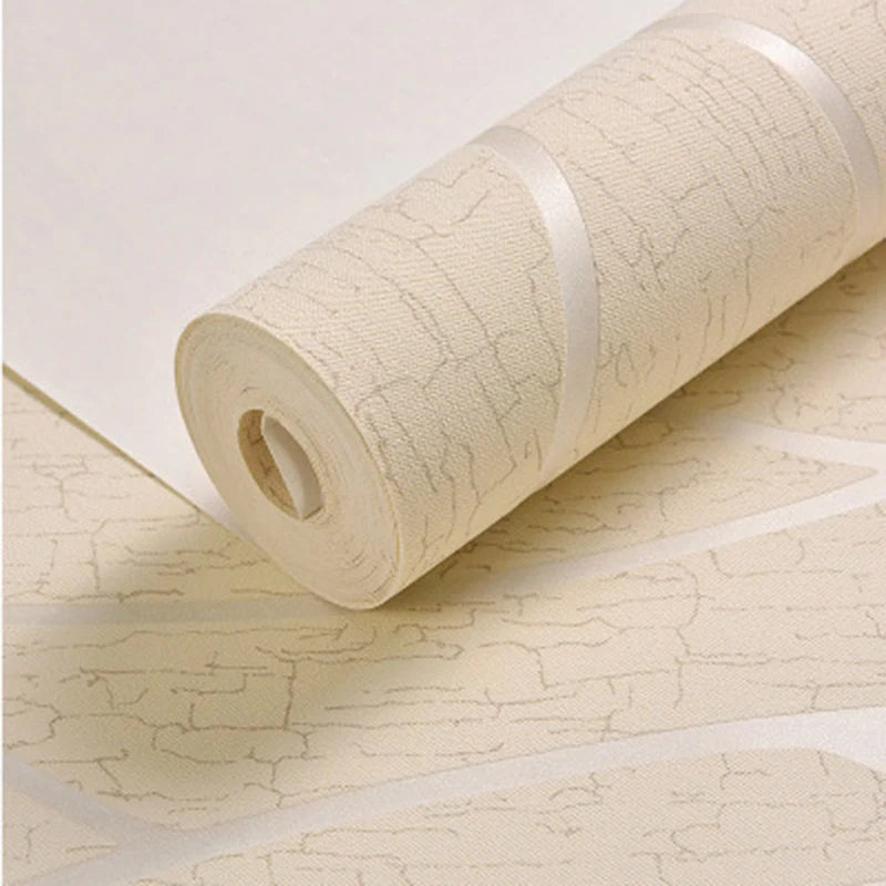 Non-Woven Striped Wallpaper – 53cm Thickened Modern Decor for Bedroom Walls