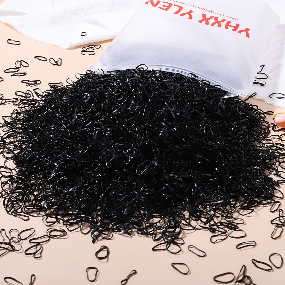 Colorful Disposable Hair Bands – Elastic Rubber Ties for Kids Hairstyles