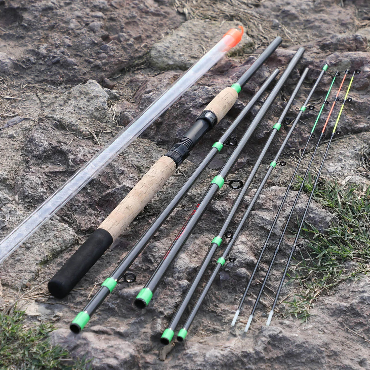 Carbon Fiber Feeder Fishing Rod – 3M Cork Handle Pole for Carp Angling