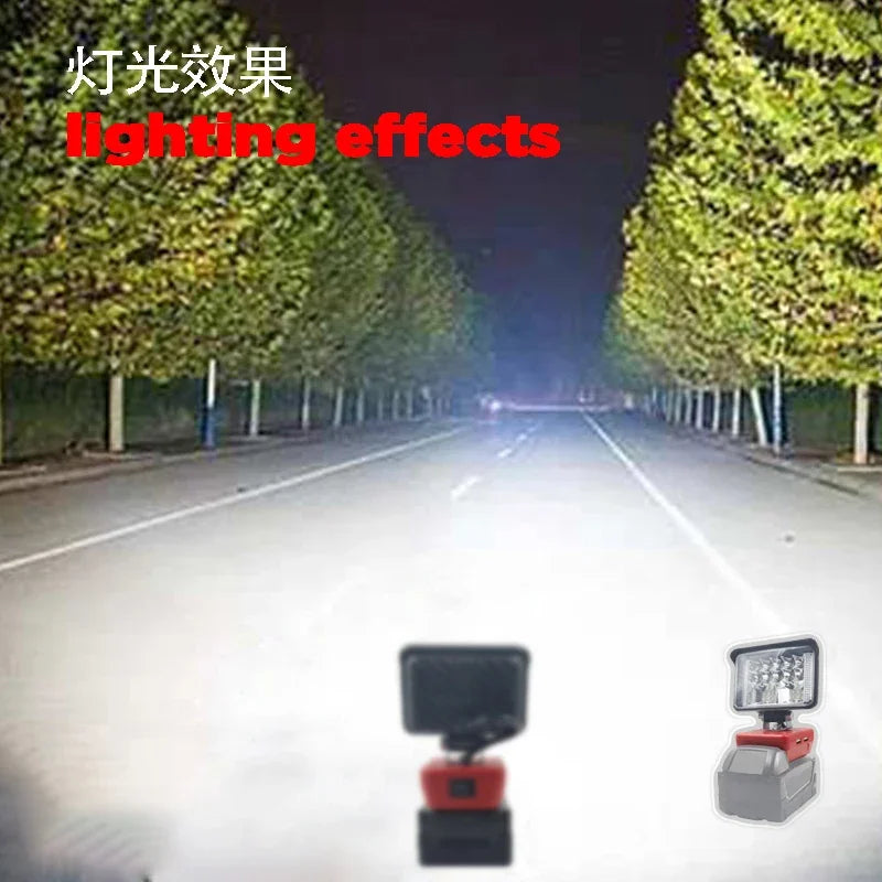 3 Inch LED Work Light – Portable Cordless Spotlight for Power Tool Batteries