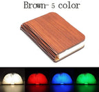 Wooden Book Lamp – Folding RGB LED Night Light for Bedroom Decor Kids Gift