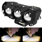 Dual Color LED Spotlights – Hi/Low Beam Fog Lamps for Motorcycles and SUVs