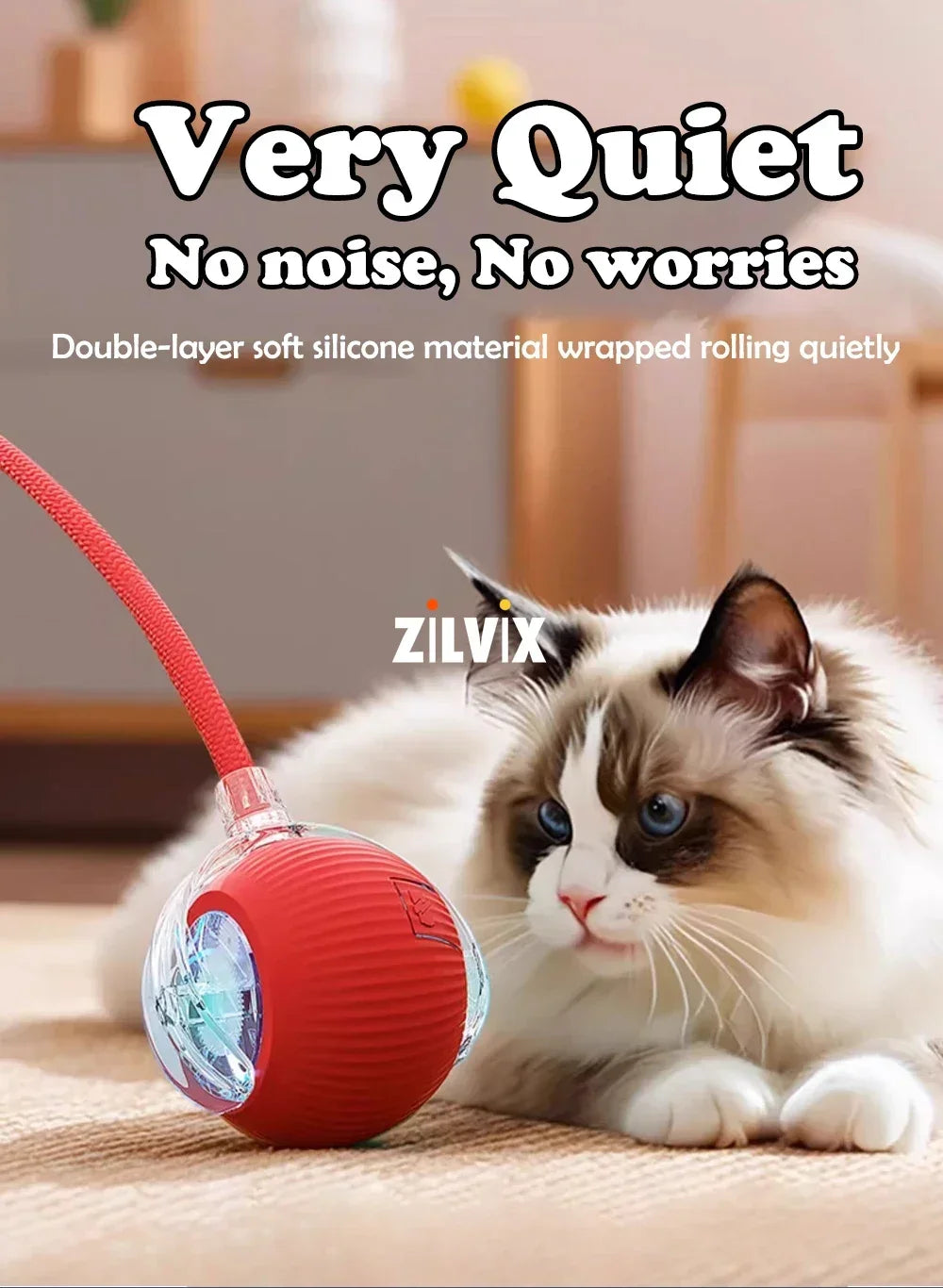 Interactive Rolling Cat Ball – Rechargeable Smart Toy for Pet Training