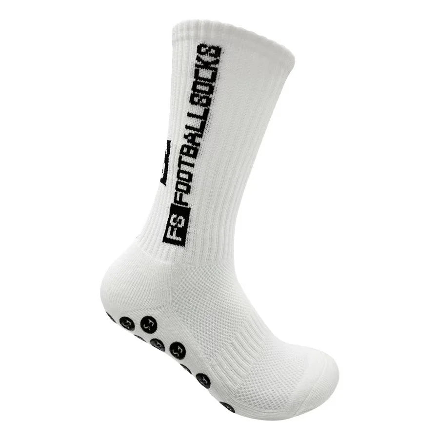 Anti-Slip Athletic Socks – Cotton Grip Crew for Soccer and Basketball
