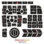 Climate Control Button Decals – Interior Repair Stickers for Audi A6 C6