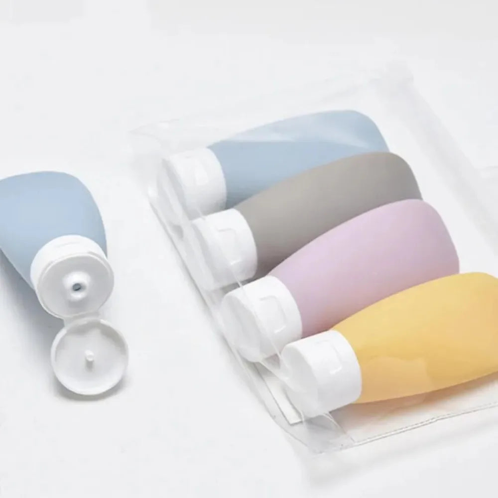 Refillable Travel Bottle Set – 60ml Squeeze Tubes for Cosmetic Toiletries