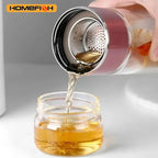 Borosilicate Glass Tea Infuser – Double Layer Bottle for Office and Travel