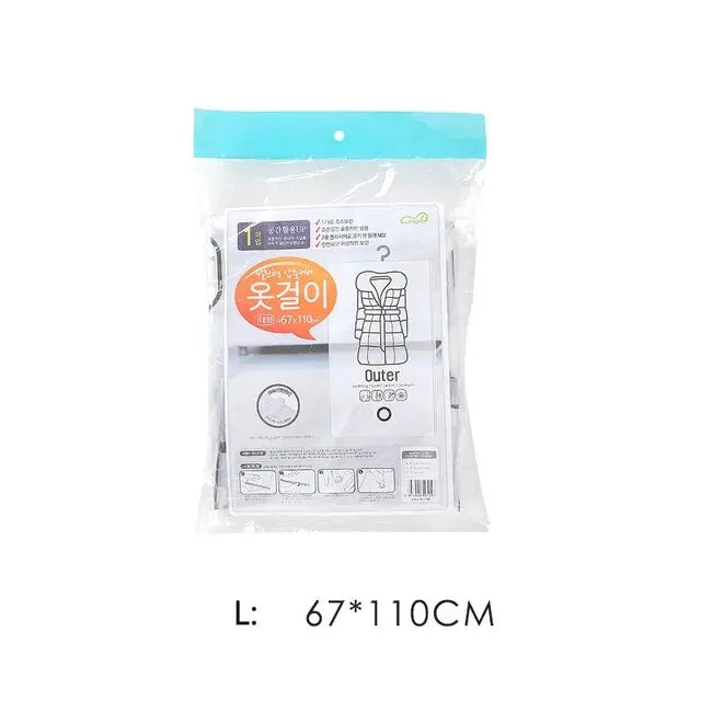Transparent Vacuum Storage Bags – Compressed Wardrobe Organizer for Clothing
