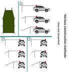 Portable Car Awning Tarp – Lightweight Vehicle Shelter for Camping