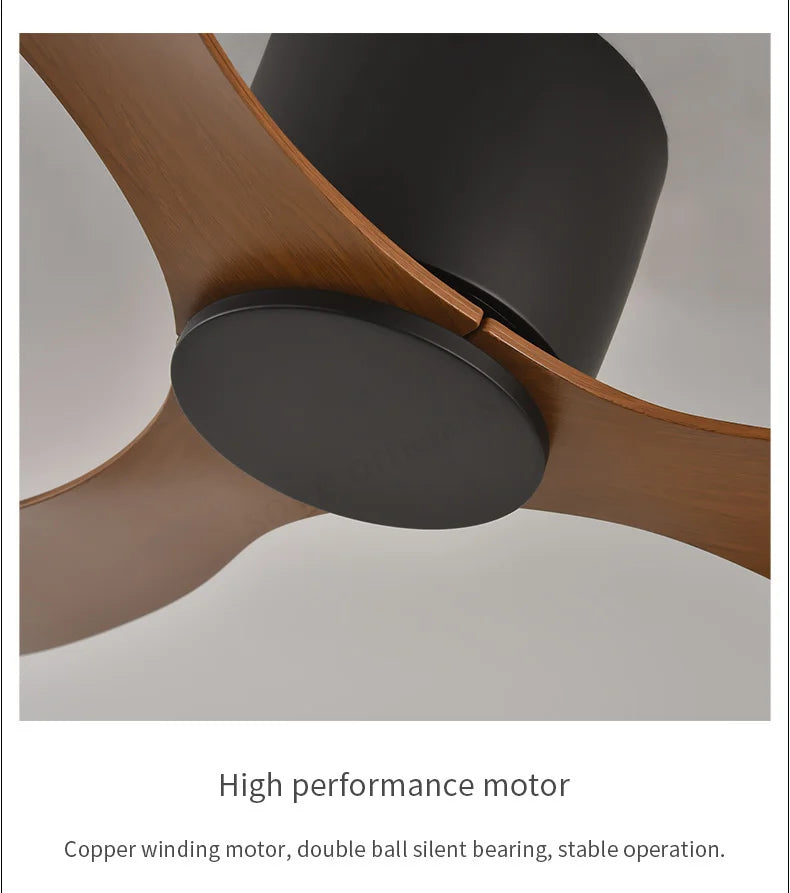 Modern DC Motor Ceiling Fan – Low Profile Minimalist for Home Decor