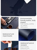 PU Leather Desk Mat – 70x35cm Waterproof Pad for Office and Gaming