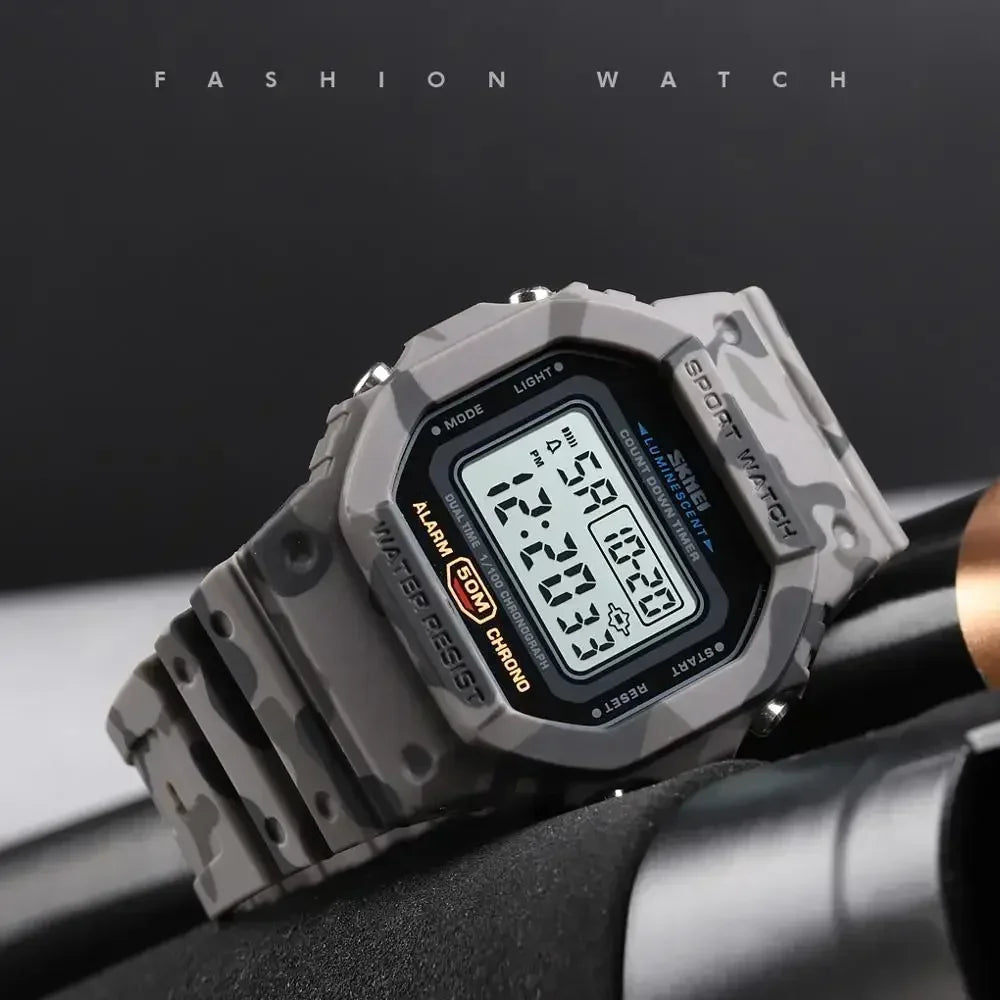 Digital Sport Watch – Multifunctional Retro Timepiece for Men