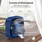Portable Mini Desk Fan – 360 Degree Quiet USB Cooling for Home and Camping
