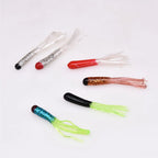 Soft Silicone Tube Worm Lure – 5cm Micro Bait for Bass Perch and Trout Fishing