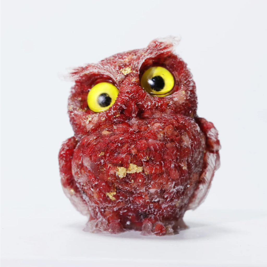 Crystal Owl Ornament – Natural Gemstone Figurine for Home Decor and Aquarium