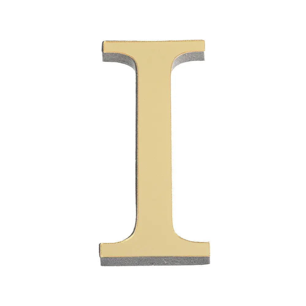 3D Gold Acrylic Letter Wall Stickers – Self-Adhesive Alphabet Home Decor