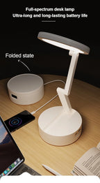 Foldable LED Desk Lamp – Rechargeable USB Reading Light for Home Office