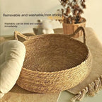 Handmade Woven Vine Cat Bed – Washable Seasonal Pet Nest for Winter Comfort