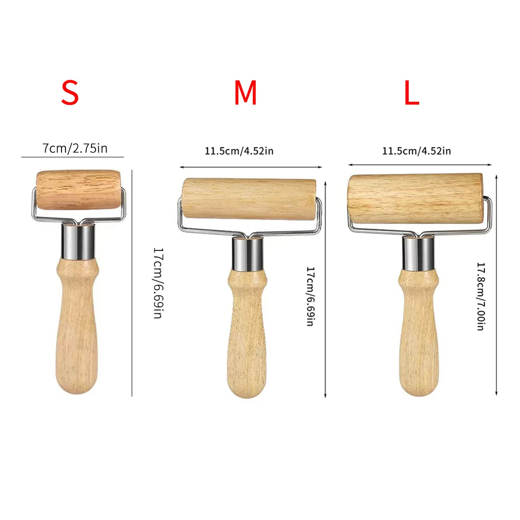 Wooden Pizza Dough Roller – Non-Stick Rolling Pin for Household Baking