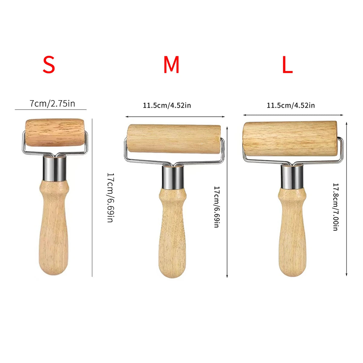 Wooden Pizza Dough Roller – Non-Stick Rolling Pin for Household Baking
