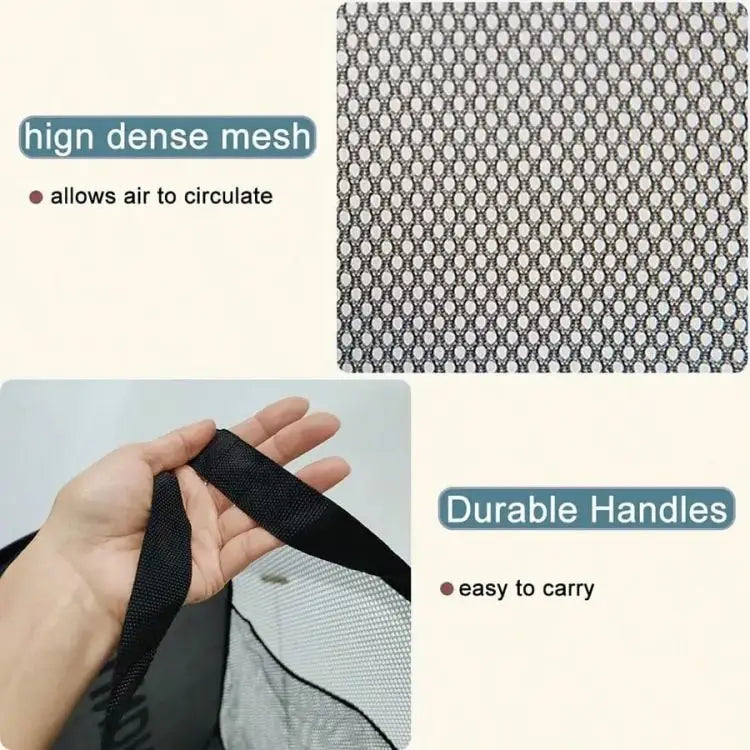 Collapsible Mesh Laundry Hamper – Breathable Pop-Up Basket for Dorm and Travel