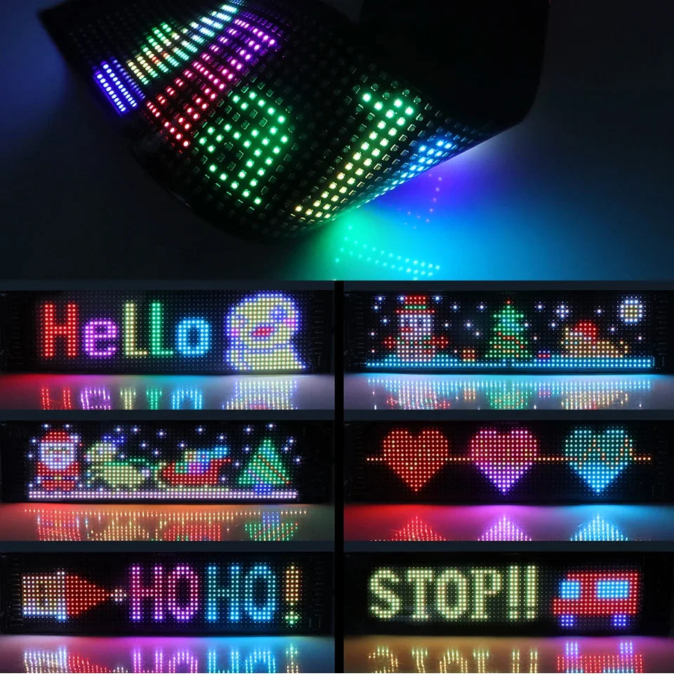 Bluetooth LED Car Sign – Programmable Scrolling Message Display for Auto Decor