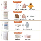 Large Vacuum Storage Bags – Airtight Compression Seals for Clothing Comforters