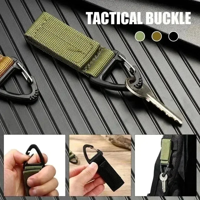 Nylon Tactical Glove Hook – Durable Carabiner Clip for Outdoor Camping