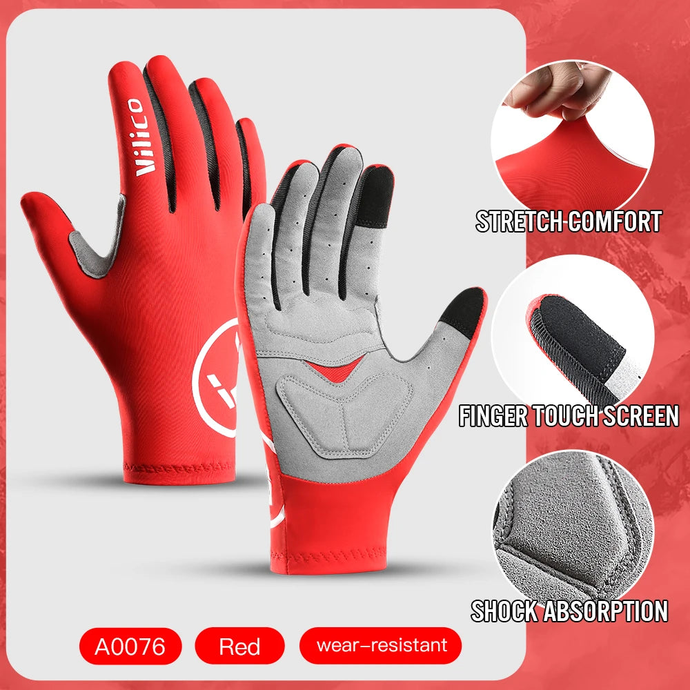 Gel Padded Cycling Gloves – Convertible Full and Half Finger for MTB Riding