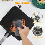 Non-Stick Aluminum Sandwich Pan – Detachable Double-Sided Grill for Breakfast