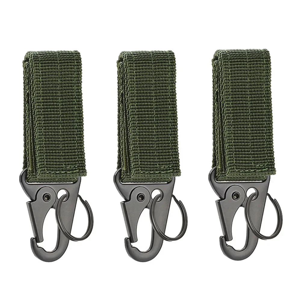 Tactical Nylon Webbing Carabiner – Heavy Duty Keychain for Outdoor Camping